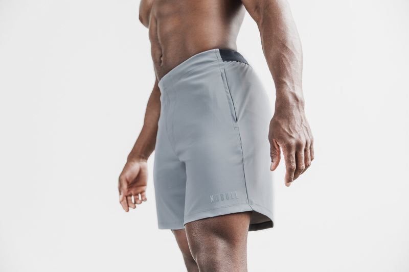 Grey Men's Nobull Lightweight 7" Shorts | GAMCLR-712