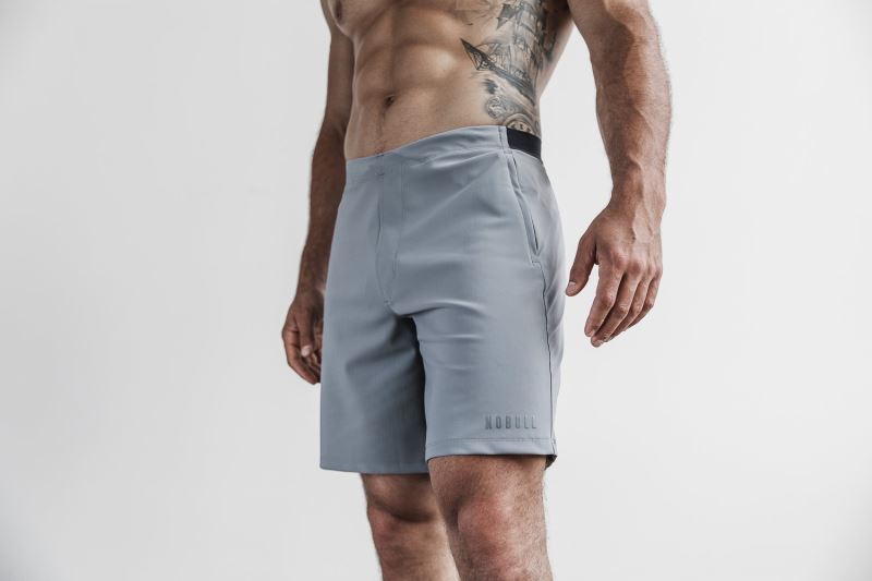 Grey Men's Nobull Lightweight 8.5" Shorts | AJSVZR-473