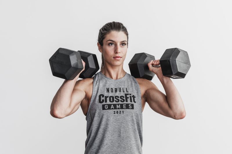 Grey Women's Nobull Crossfit Games 2021 High-Neck Tanks | FYNRUC-961