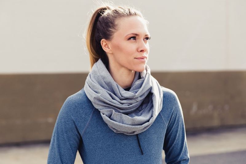 Grey Women's Nobull To & From Infinity Scarves | RHCUVJ-917