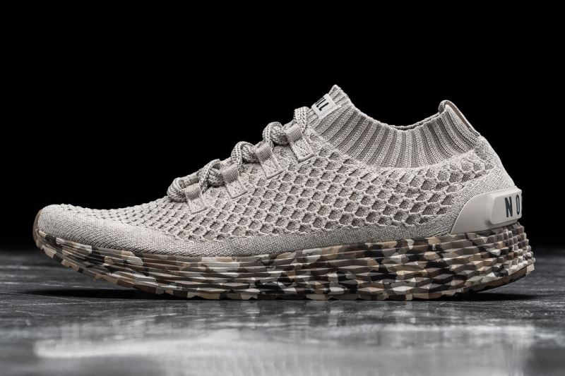 Grey Women's Nobull Wild Knit Running Shoes | AFQSLC-456