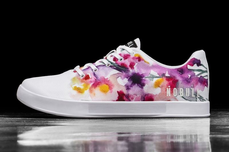 Multicolor Women's Nobull Bouquet Canvas Trainers | VCBJNS-732