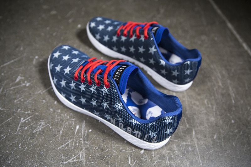 Navy Men's Nobull Flag Trainers | DVOYTA-906