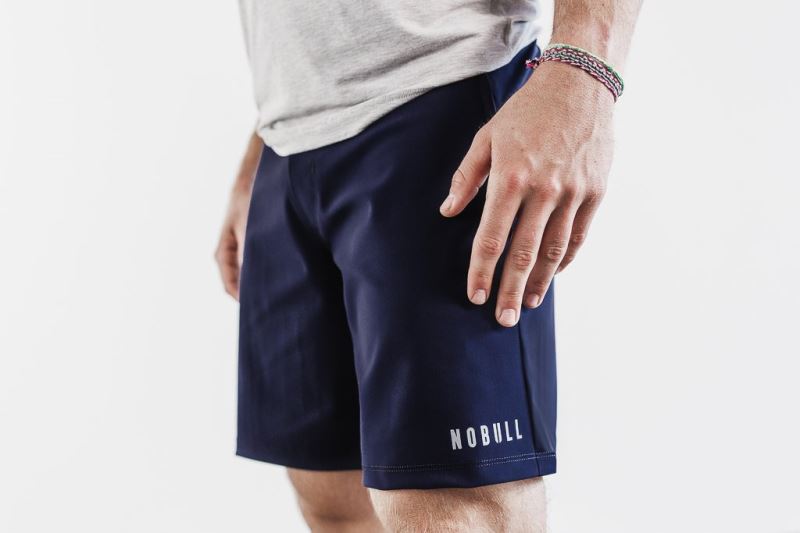 Navy Men's Nobull Lightweight 8.5" Shorts | QIFSVP-750