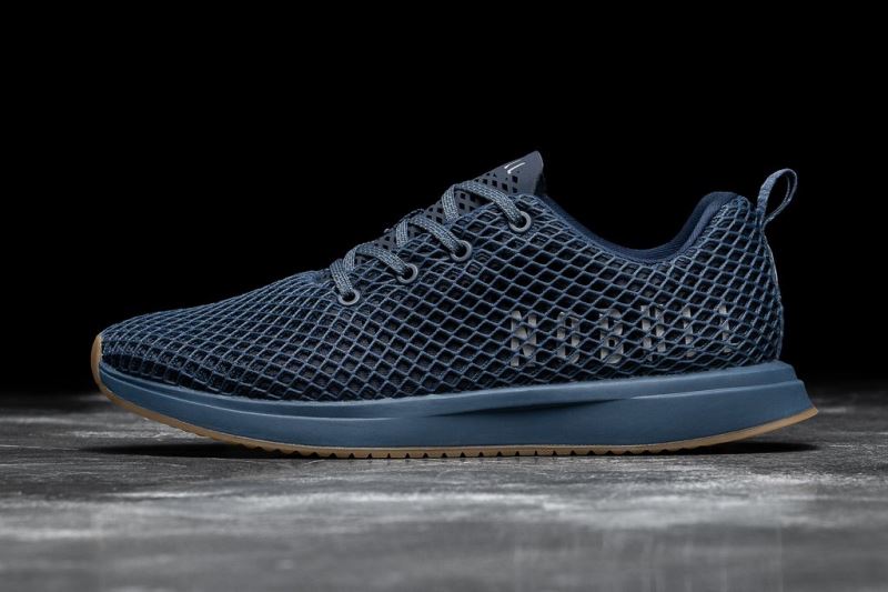 Navy Men's Nobull Mesh Running Shoes | ECDVIM-583