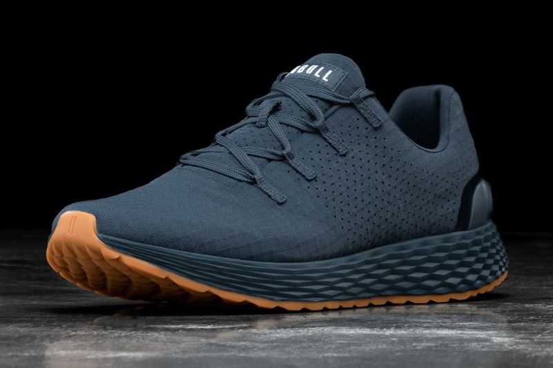 Navy Men's Nobull Ripstop Running Shoes | KXHJFE-826