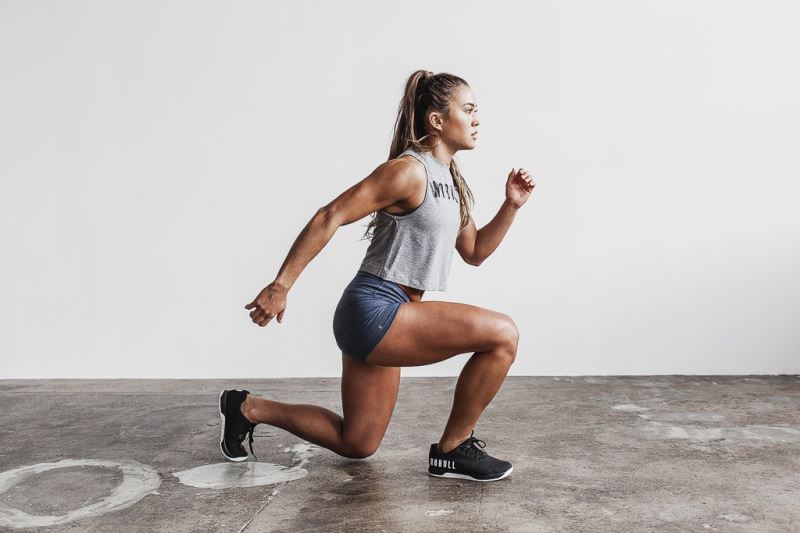 Navy Women's Nobull 2" Heather Stripe Shorts | YGUABC-390