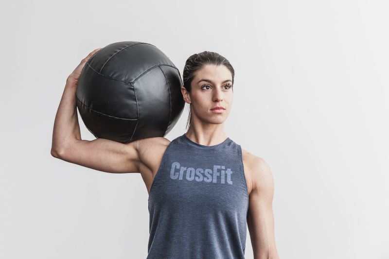 Navy Women's Nobull Crossfit High-Neck Tanks | DVHTME-628