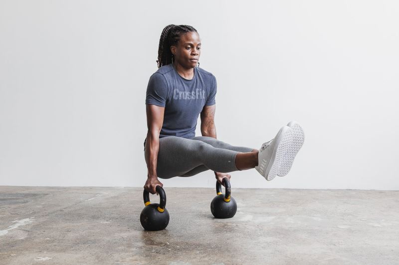 Navy Women's Nobull Crossfit T-Shirts | NSRLAU-824