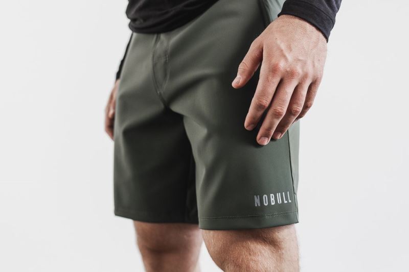 Olive Men's Nobull Lightweight 8.5" Shorts | FOWLKI-897