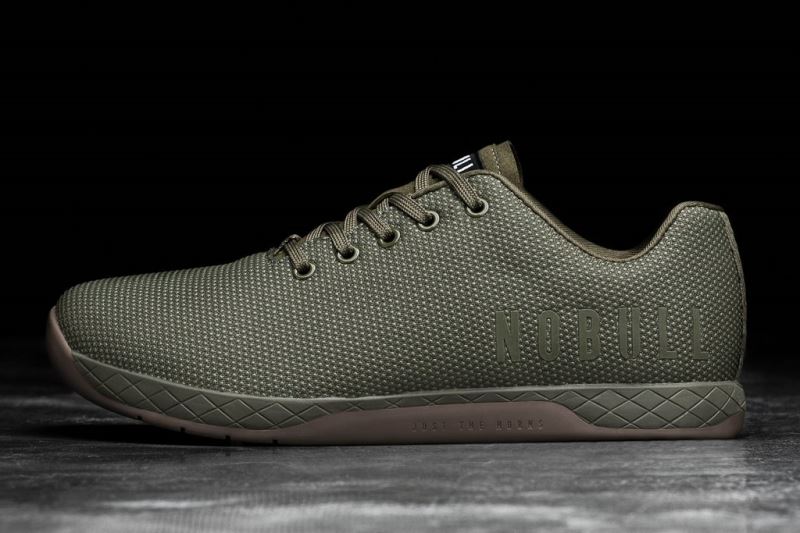 Olive Men's Nobull Low-Top Trainers | AGBDEO-815