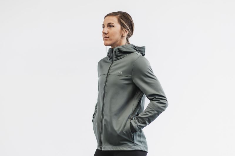 Olive Women's Nobull Softshell Jackets | OGBELM-680