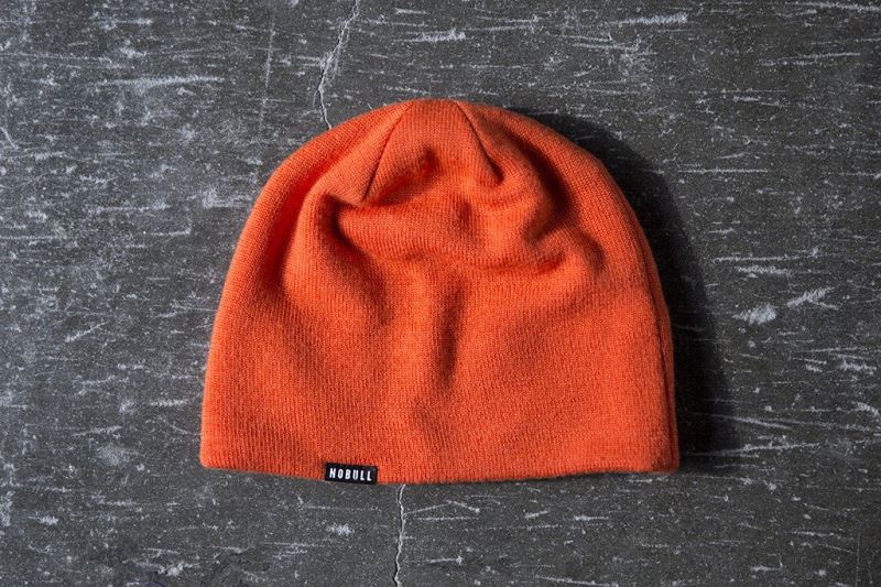 Orange Men's Nobull Fitted Beanies | LYMPWR-930