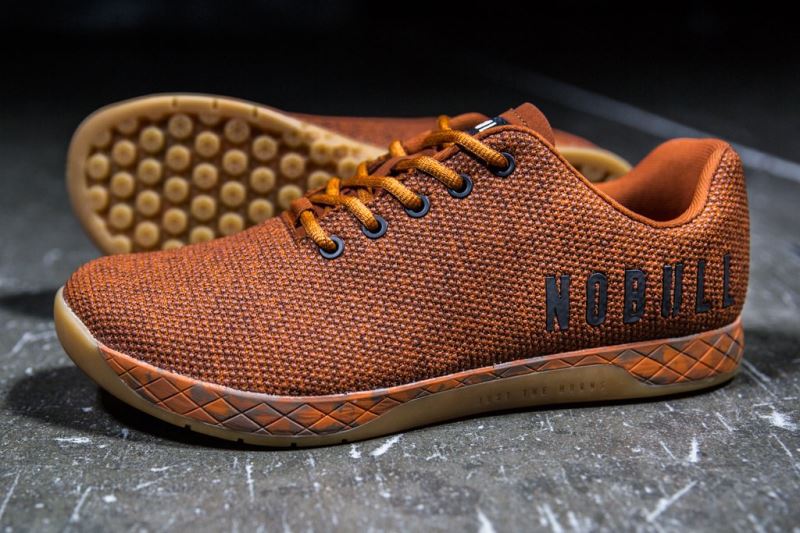 Orange Men's Nobull Heather Trainers | TGUSNF-941