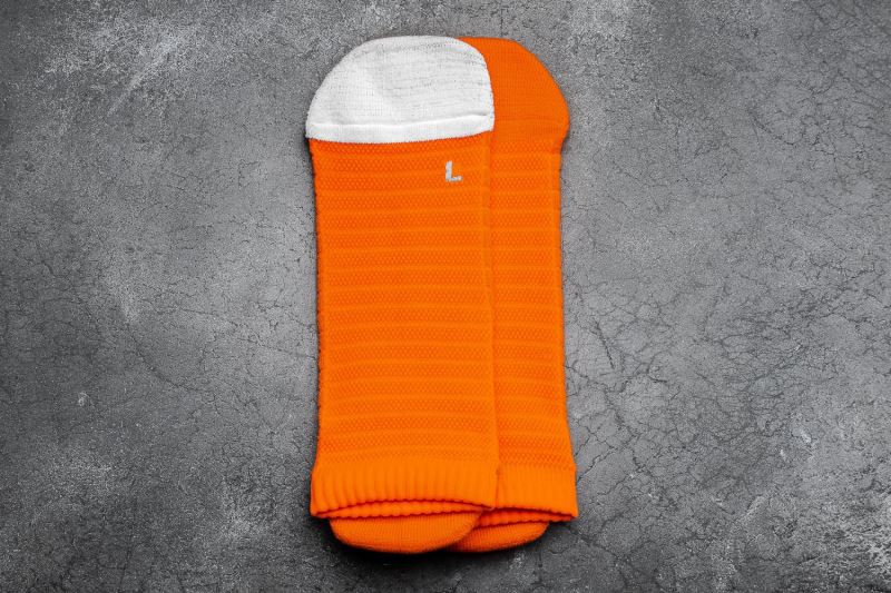 Orange White Men's Nobull Low Neon Socks | GNRTKF-234