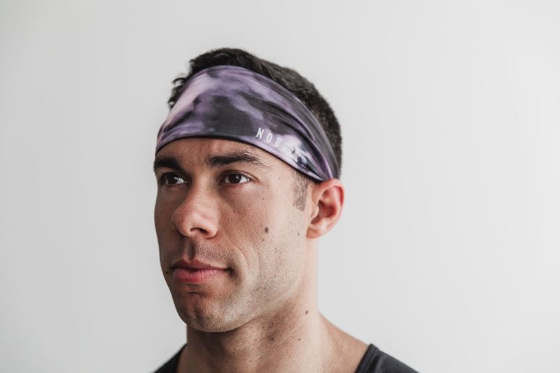 Pink Black Men's Nobull 4" Tie-Dye Headbands | QWPAXI-253