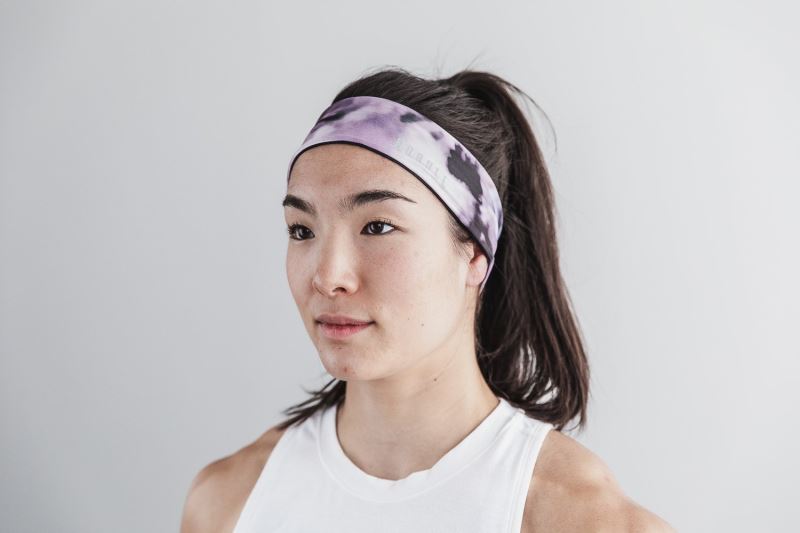 Pink Black Women's Nobull 2" Tie-Dye Headbands | RPKYNU-849