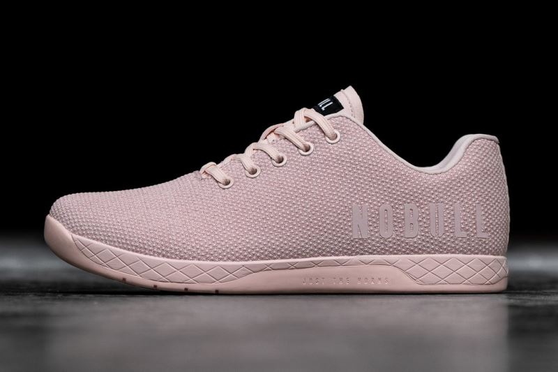 Pink Men's Nobull Blush Heather Trainers | LDCVYG-460