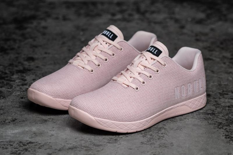 Pink Women's Nobull Blush Heather Trainers | MAQIWR-823