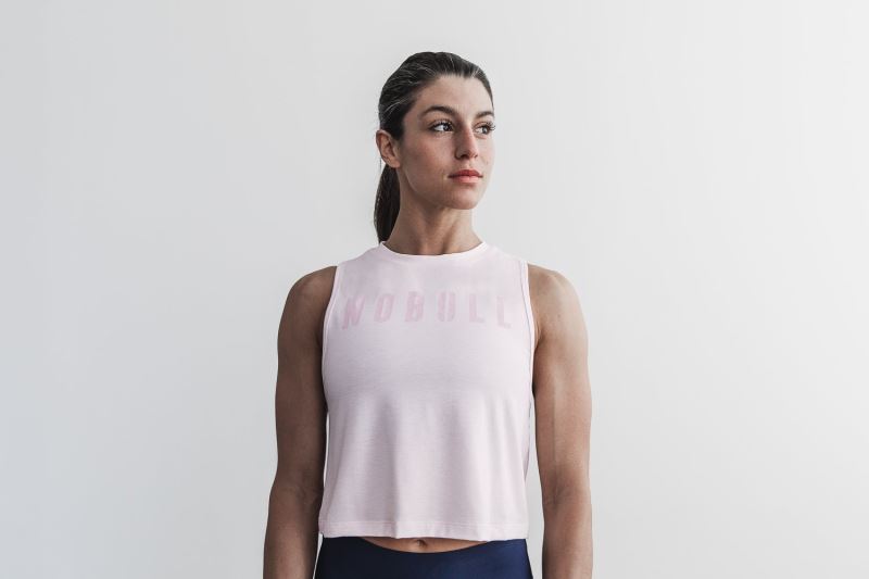 Pink Women's Nobull Muscle Seasonal Colors Tanks | YWPUFJ-762