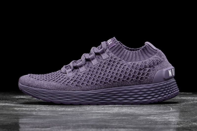 Purple Men's Nobull Nightshade Knit Running Shoes | UVPCJE-784