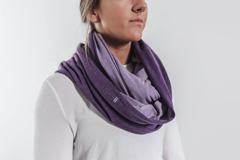 Purple Men's Nobull Two-Tone Infinity Scarves | SYLVJB-354