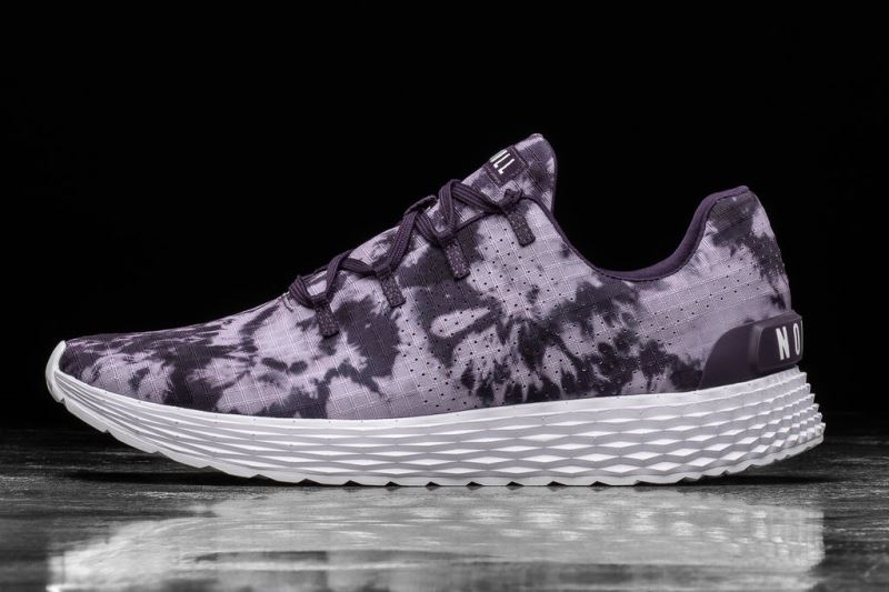 Purple Men's Nobull Wisteria Tie-Dye Ripstop Running Shoes | KXDNQT-048