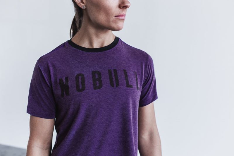 Purple Women's Nobull Boxy T-Shirts | CTULEJ-641