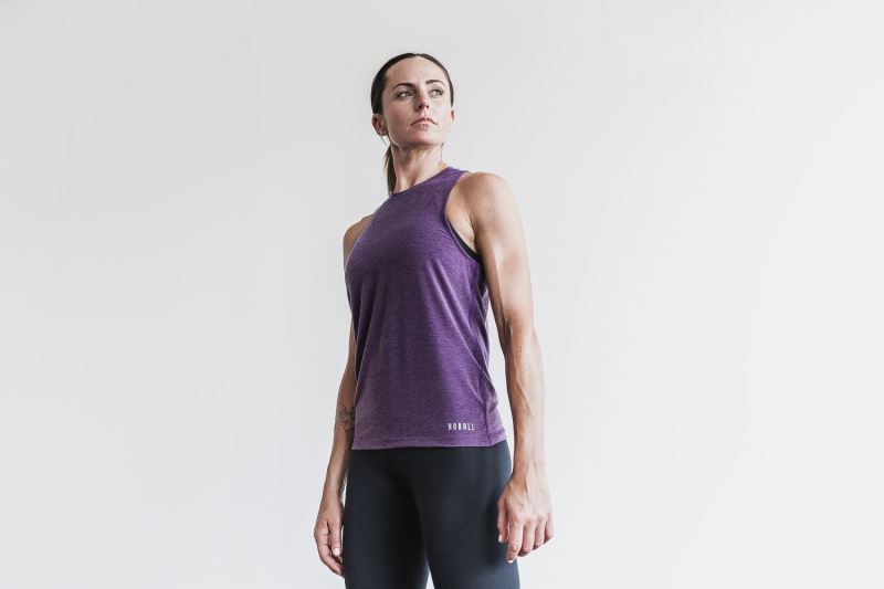 Purple Women's Nobull High-Neck Bright Colors Tanks | AIGYSE-213