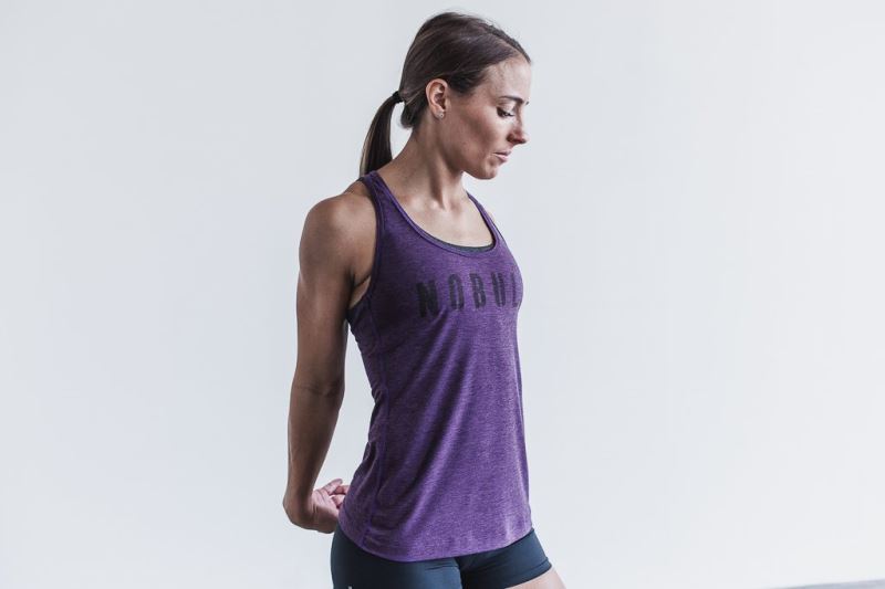 Purple Women's Nobull Racerback Bright Colors Tanks | ZCYPFU-762