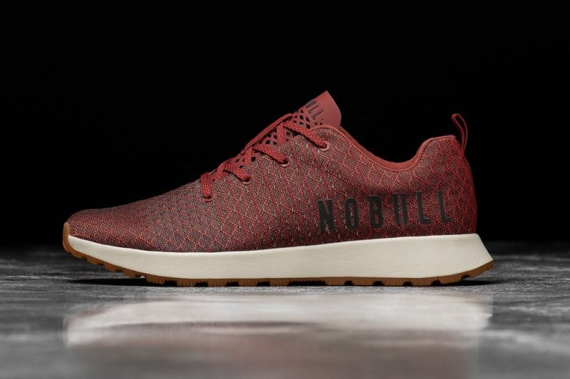 Red Men's Nobull Crimson Matryx Trail Running Shoes | BJHKUN-439