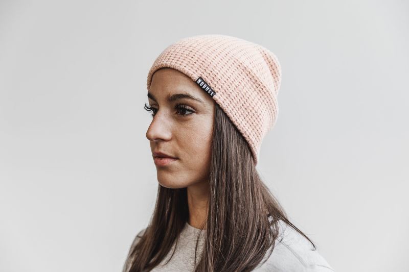 Rose Men's Nobull Waffle Beanies | WNHPXL-269