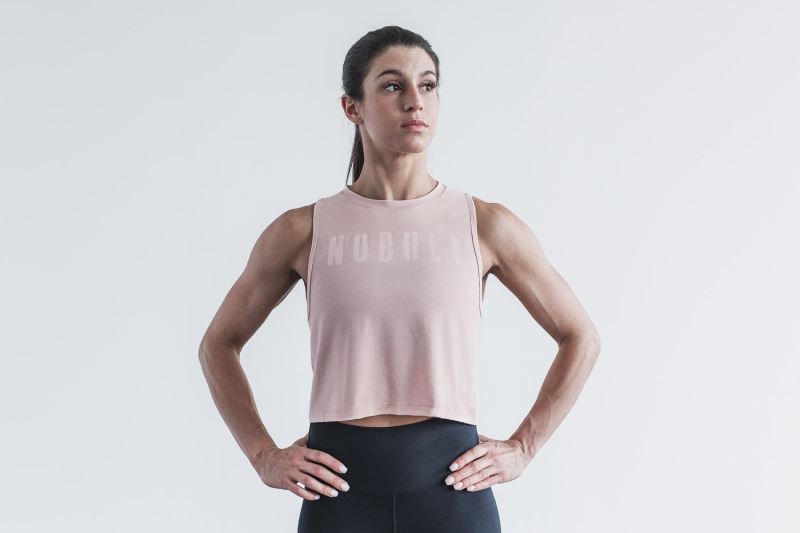 Rose Women's Nobull Muscle Seasonal Colors Tanks | DHBXIV-684