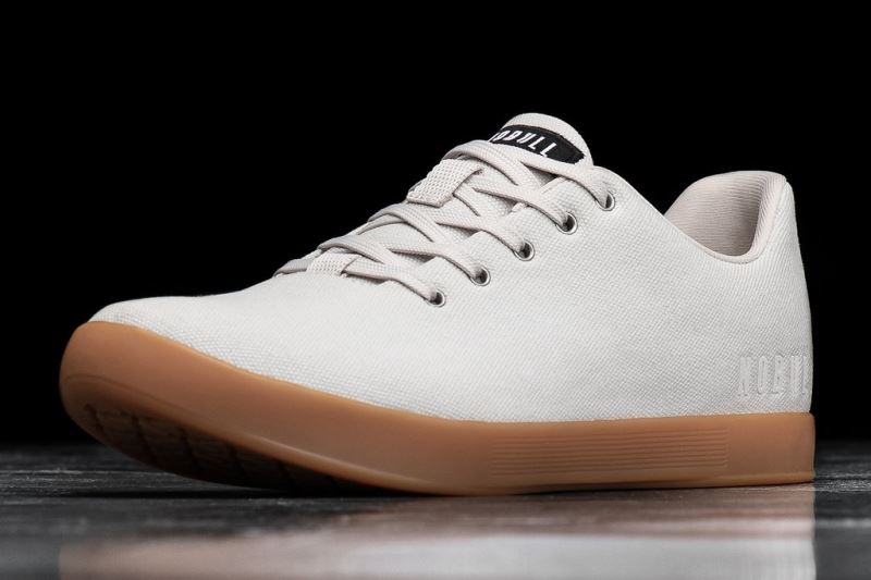 White Men's Nobull Canvas Trainers | SIGQDB-761