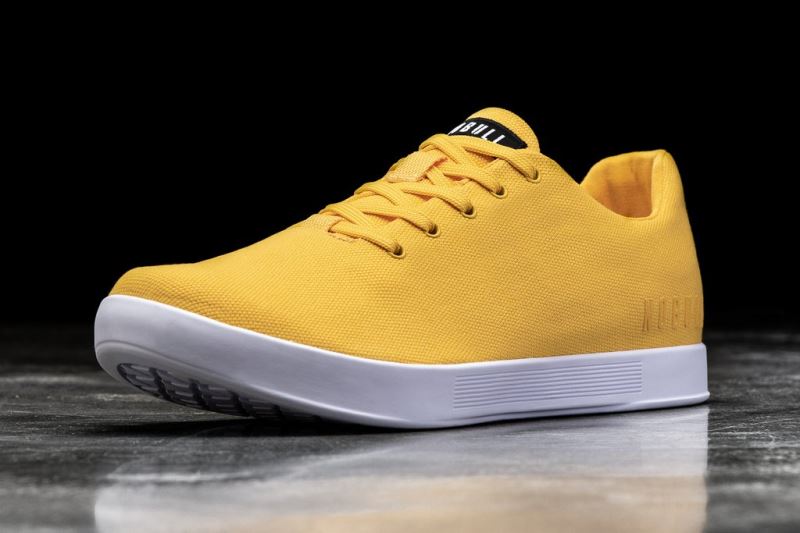 Yellow Men's Nobull Canary Canvas Trainers | MJWGIQ-786