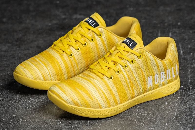 Yellow Men's Nobull Lightning Burst Trainers | QRYVHJ-742