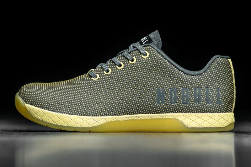 Yellow Men's Nobull Pixel Trainers | ZGIWPH-690